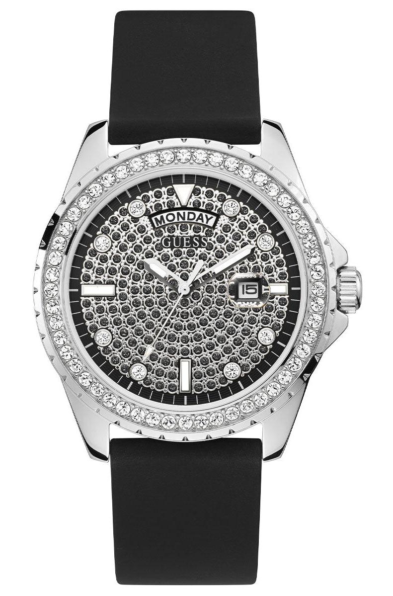 Guess GUGW0396G1 44 mm Siyah Silikon Kordon Analog Erkek Kol Saati