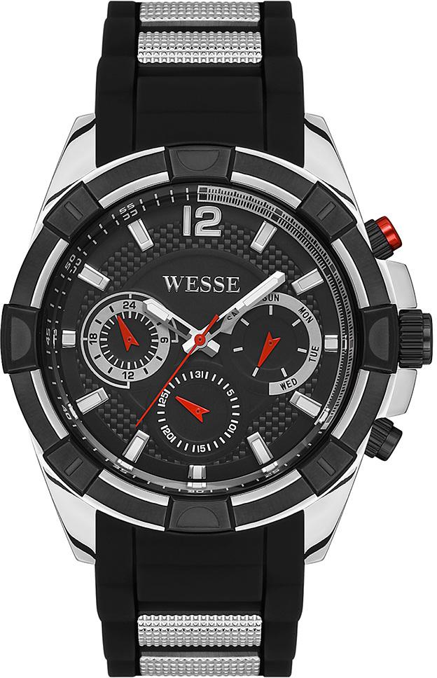 Wesse WWG401802 Pusulalı Takvimli 46 mm Siyah Metal Kordon Analog Erkek Kol Saati