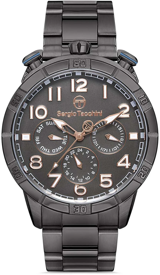 Sergio Tacchini ST.1.10184.5 Takvimli 42 mm Siyah Çelik Kordon Analog Kol Saati
