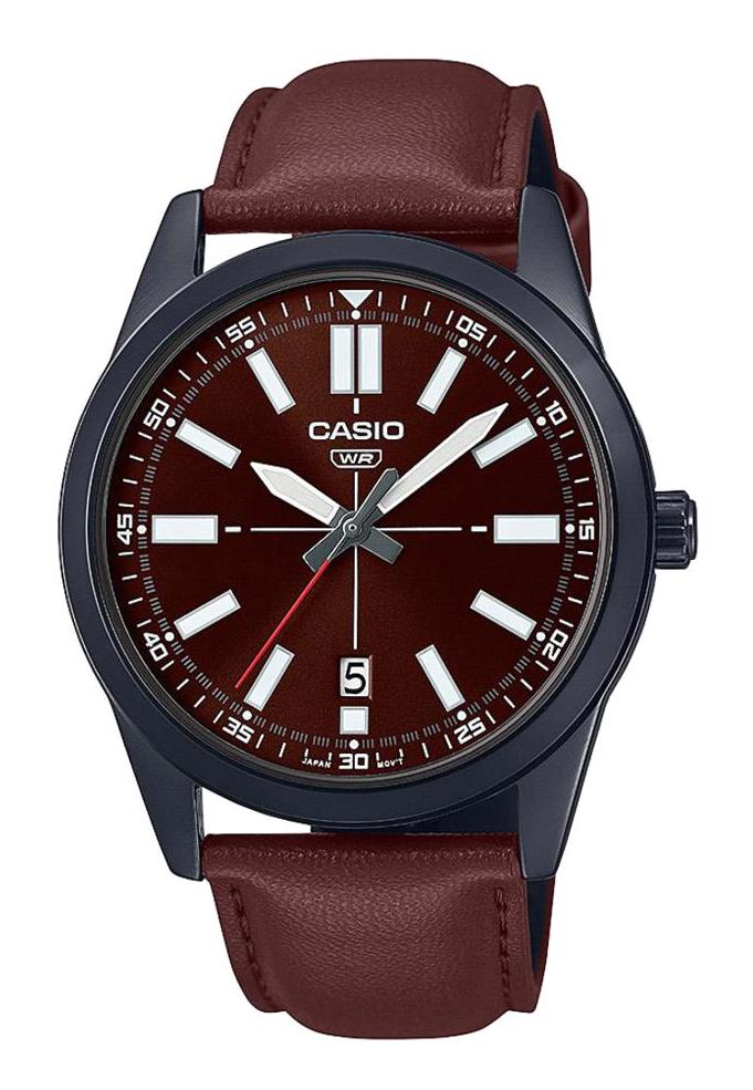 Casio MTP-VD02BL-5EUDF Takvimli 40 mm Kahverengi Deri Kordon Analog Erkek Kol Saati