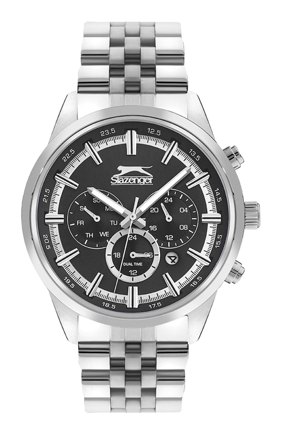Slazenger SL.09.2204.2.01 Takvimli 45 mm Çelik Kordon Analog Erkek Kol Saati