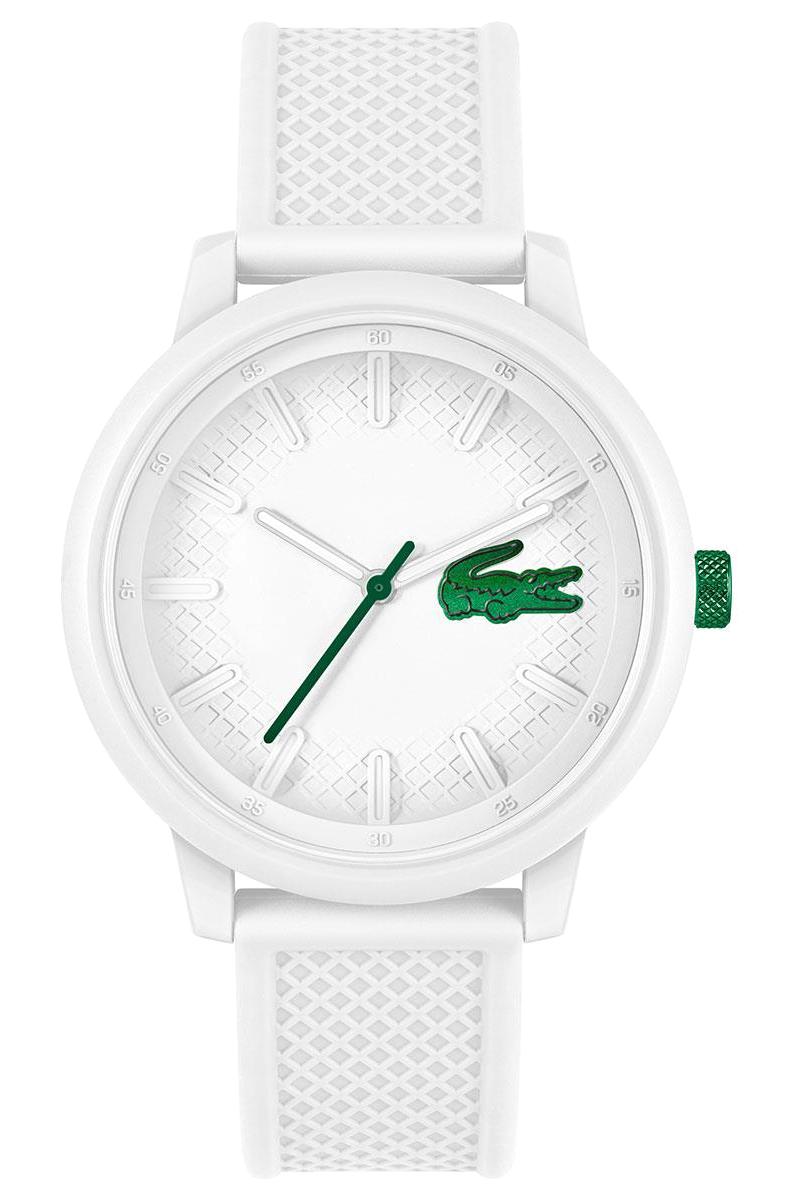 Lacoste LAC2011315 44 mm Beyaz Silikon Kordon Analog Erkek Kol Saati