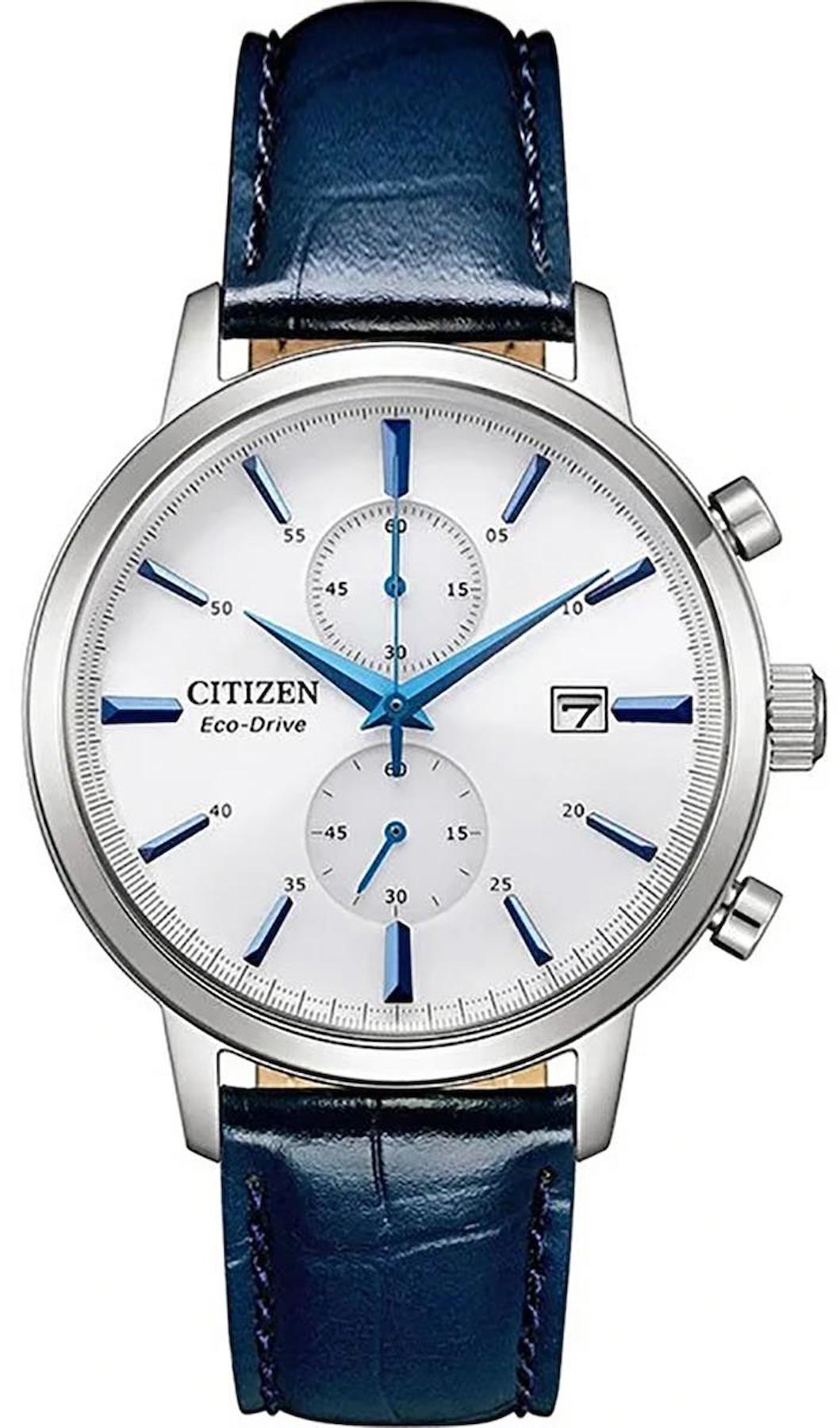 Citizen CA7069-16A Takvimli 42 mm Lacivert Deri Kordon Analog Erkek Kol Saati