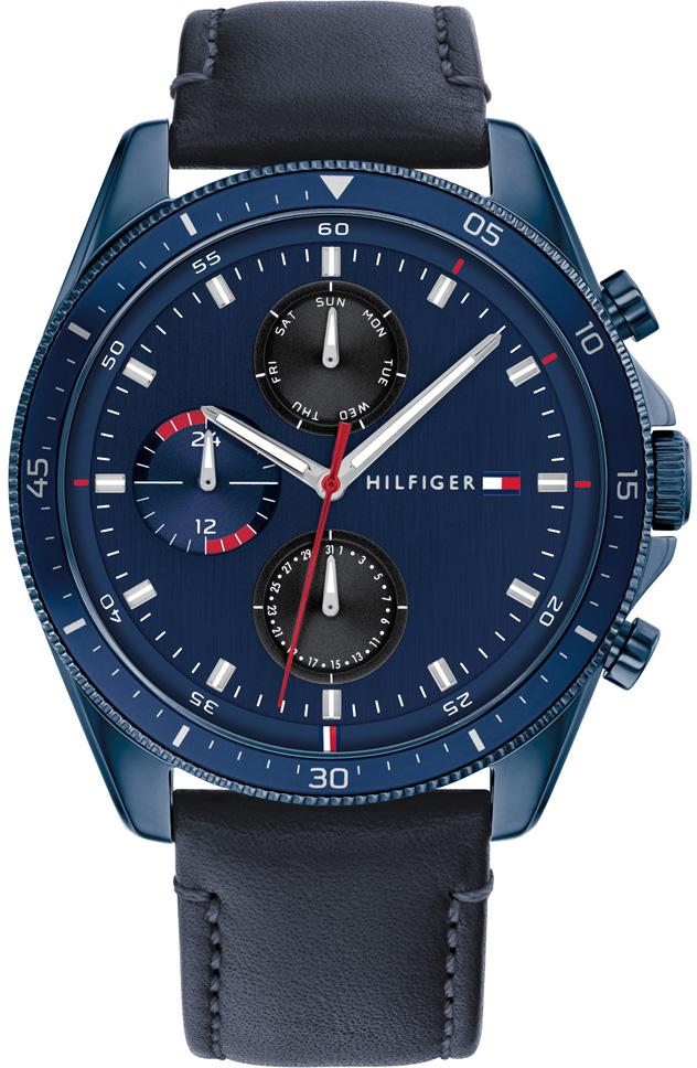 Tommy Hilfiger TH1791839 Takvimli 44 mm Lacivert Deri Kordon Analog Erkek Kol Saati