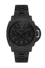 Sergio Tacchini ST.1.10413.5 Takvimli 44 mm Siyah Çelik Kordon Analog Erkek Kol Saati