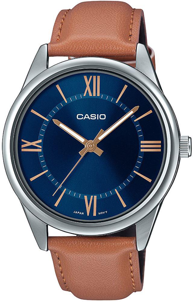 Casio MTP-V005L-2B5UDF 40 mm Kahverengi Deri Kordon Analog Erkek Kol Saati