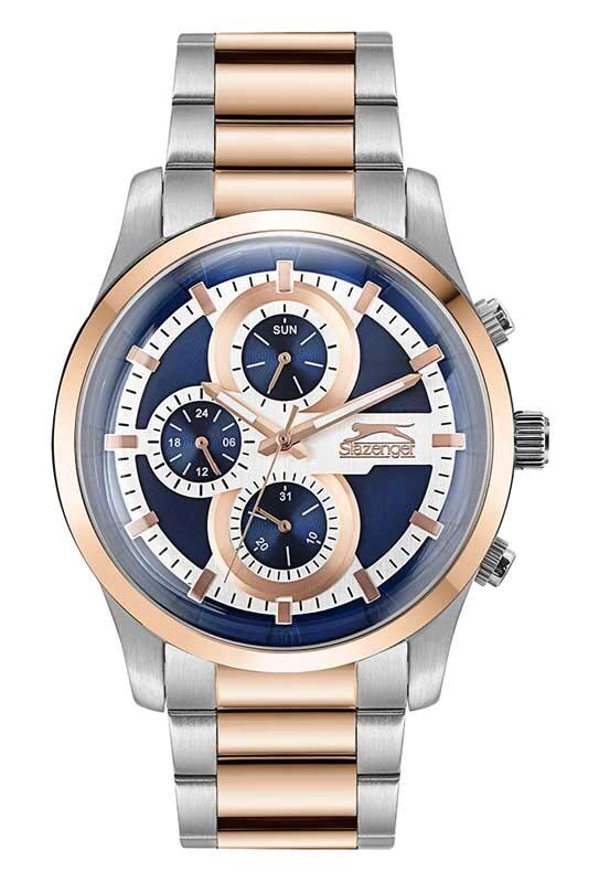 Slazenger SL.09.1798.2.05 Takvimli 45 mm Altın-Metal Kordon Analog Erkek Kol Saati