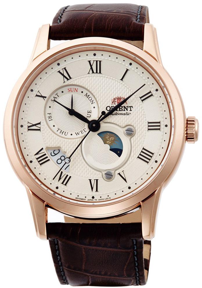 Orient RA-AK0007S10B Takvimli 42 mm Kahverengi Deri Kordon Analog Kol Saati