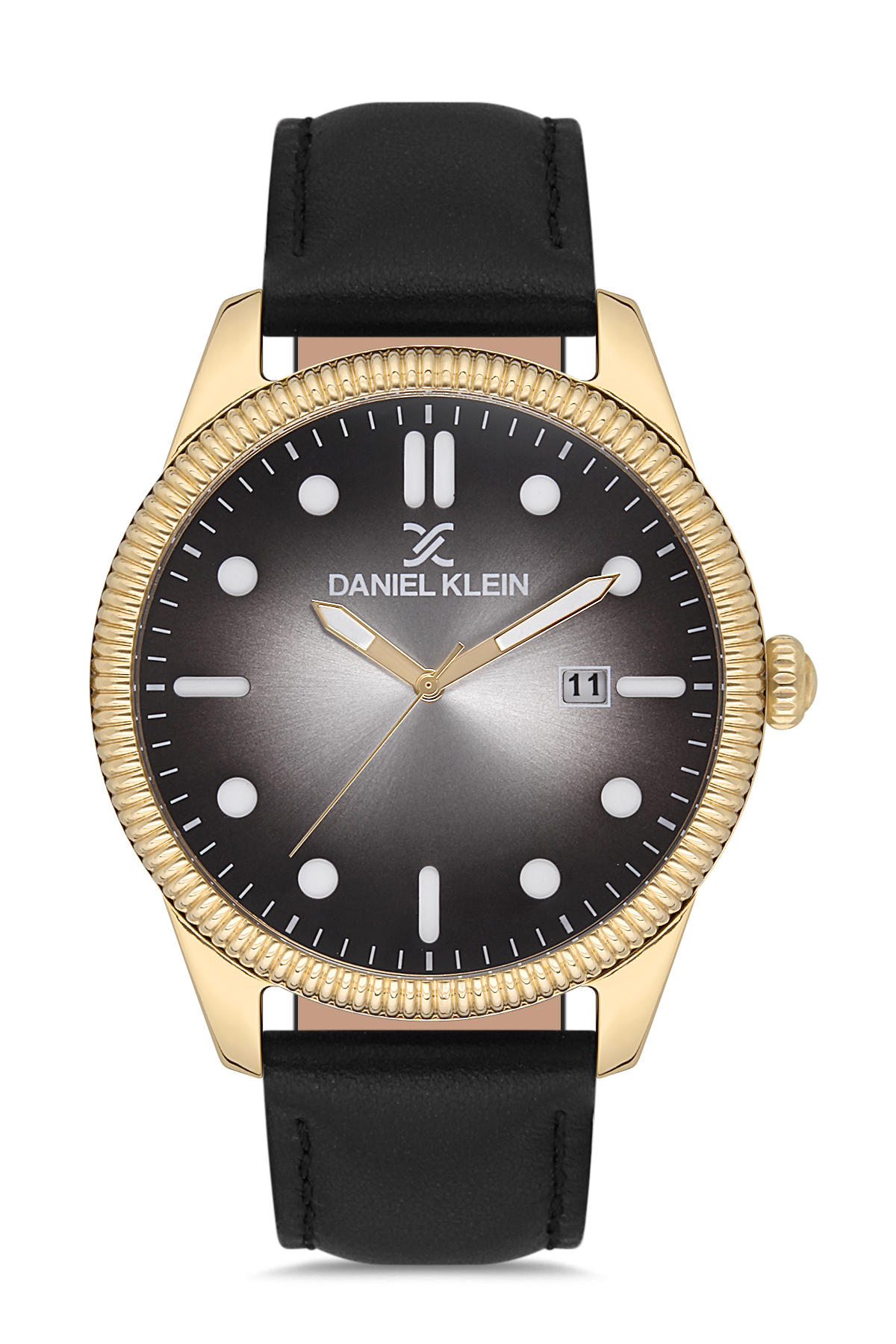Daniel Klein DK.1.12575.6 Takvimli 46 mm Siyah Deri Kordon Analog Erkek Kol Saati