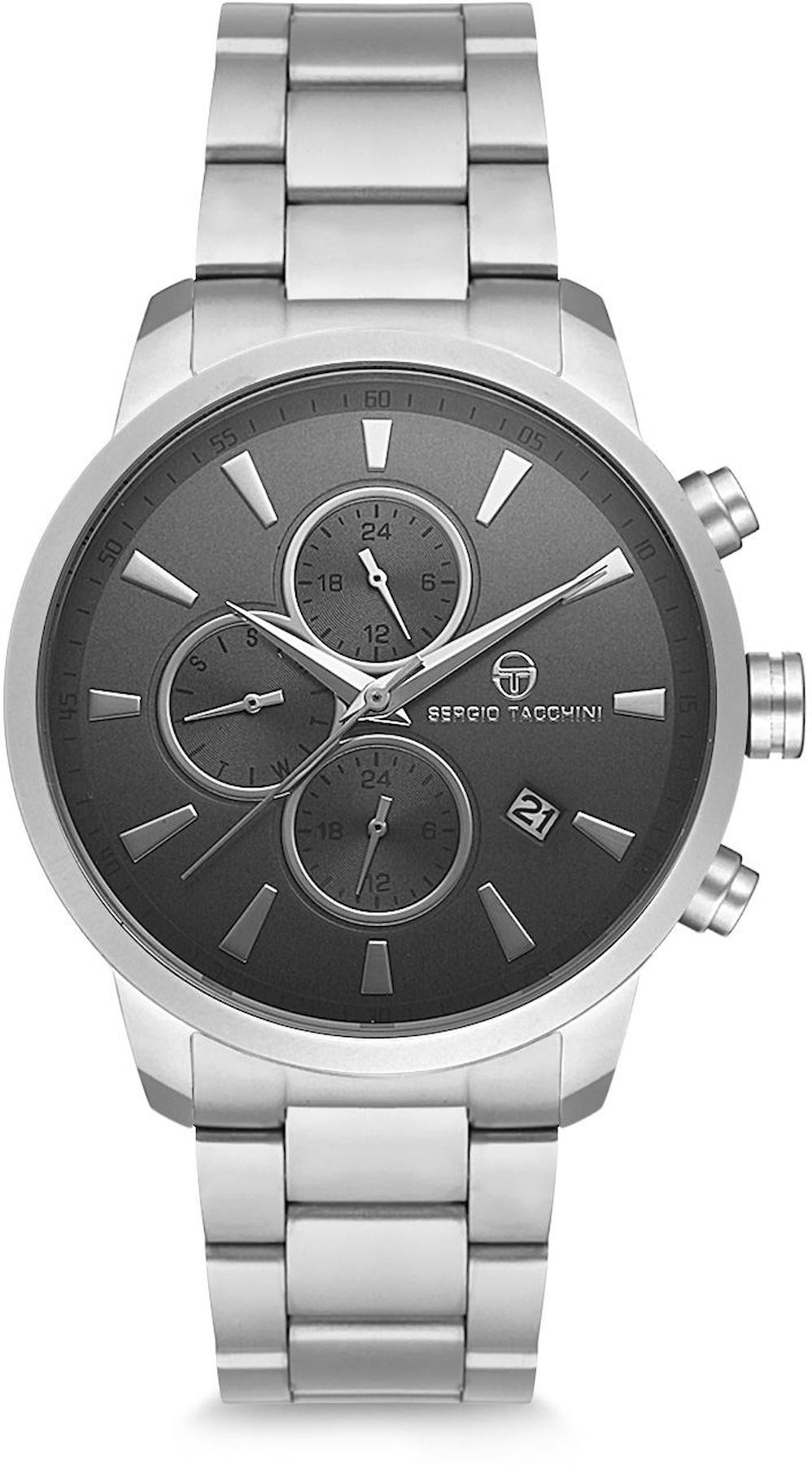 Sergio Tacchini ST.3.108.01 Takvimli 44 mm Çelik Kordon Analog Erkek Kol Saati