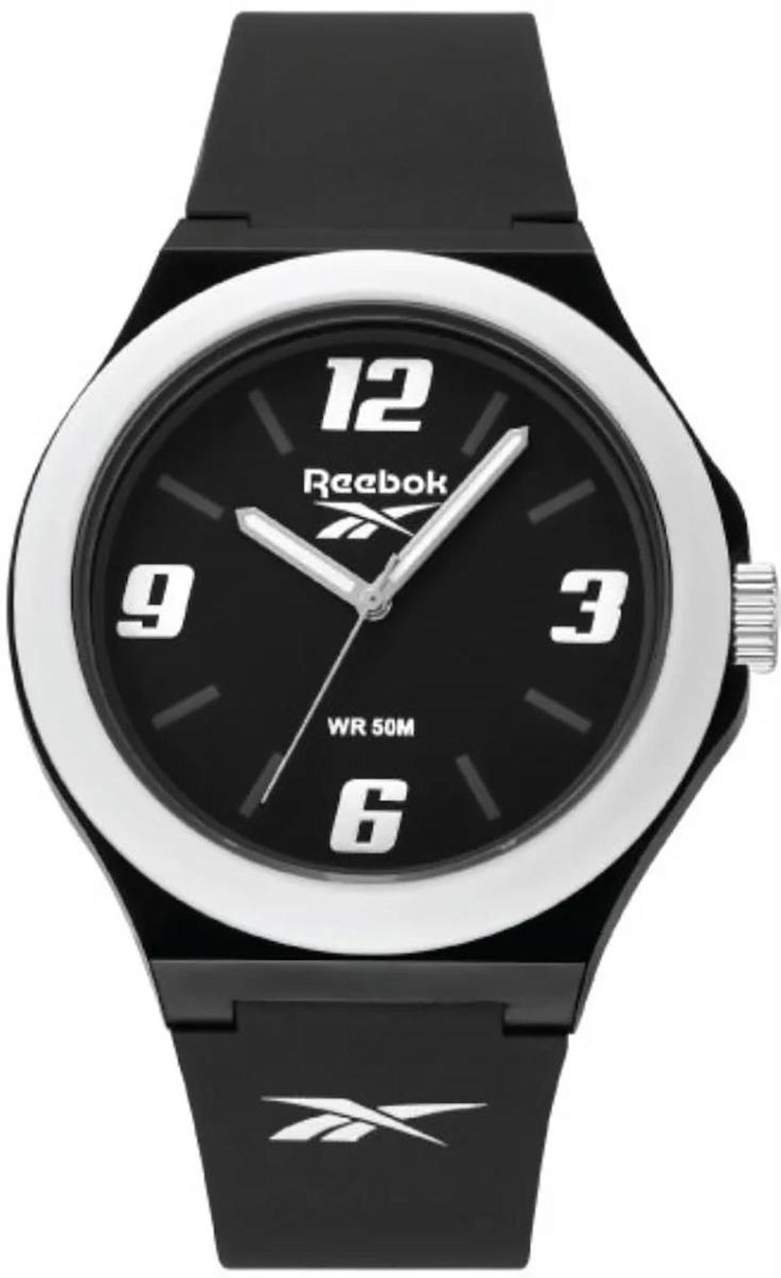 Reebok RV-TIL-G2-PBIB-BW 45 mm Siyah Silikon Kordon Analog Erkek Kol Saati