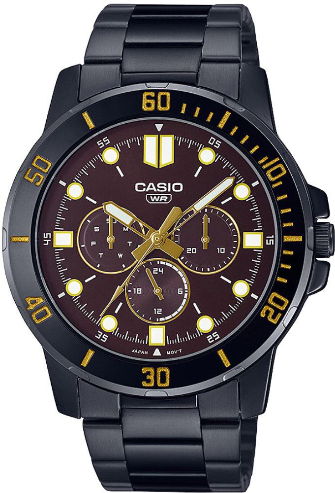 Casio MTP-VD300B-5EUDF Takvimli 43 mm Siyah Çelik Kordon Analog Erkek Kol Saati