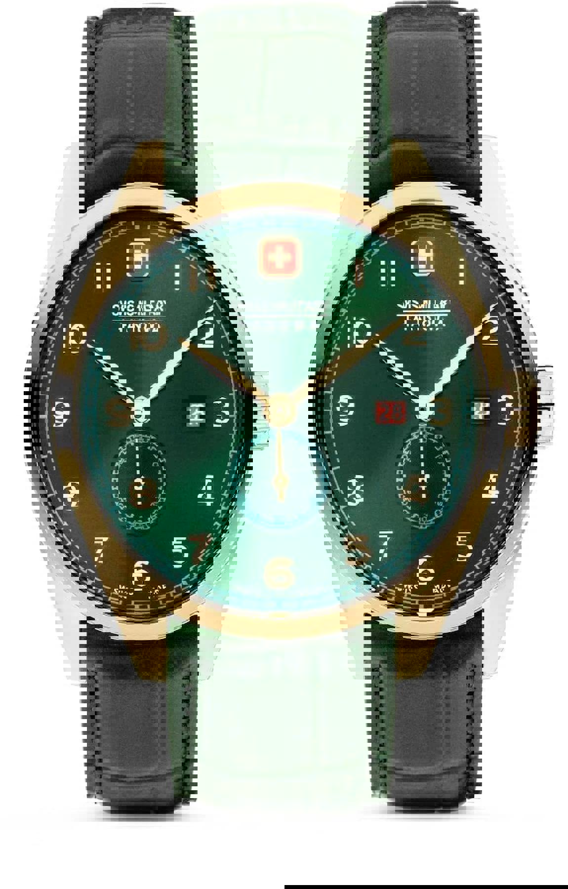 Swiss Military SMWGB0000710 Takvimli 44 mm Deri Kordon Analog Erkek Kol Saati