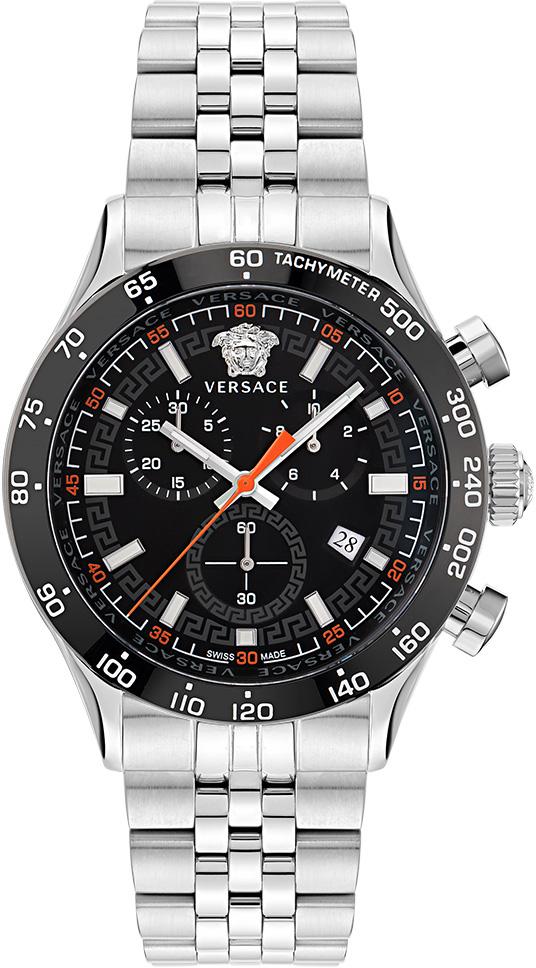 Versace VRSCVE2U00322 Takvimli 44 mm Çelik Kordon Analog Erkek Kol Saati