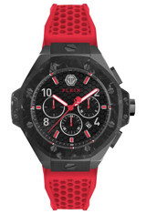 Philipp Plein PWPRA0724 Takvimli 46-50 mm Kırmızı Çelik Kordon Analog Erkek Kol Saati