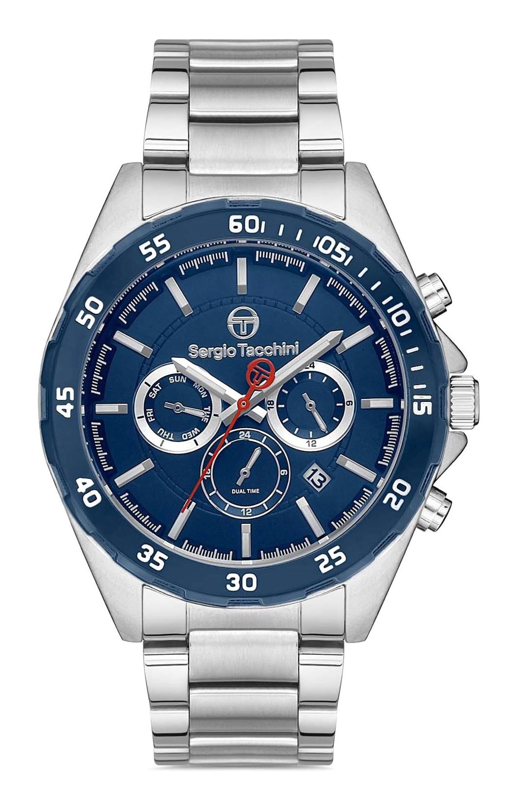 Sergio Tacchini ST.1.10189.1 Takvimli 45 mm Çelik Kordon Analog Erkek Kol Saati
