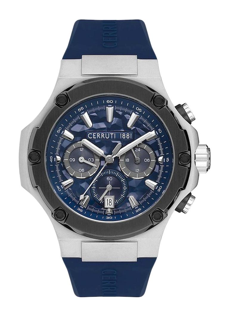 Cerruti 1881 CIWGQ2224303 Takvimli 44 mm Lacivert Silikon Kordon Analog Erkek Kol Saati