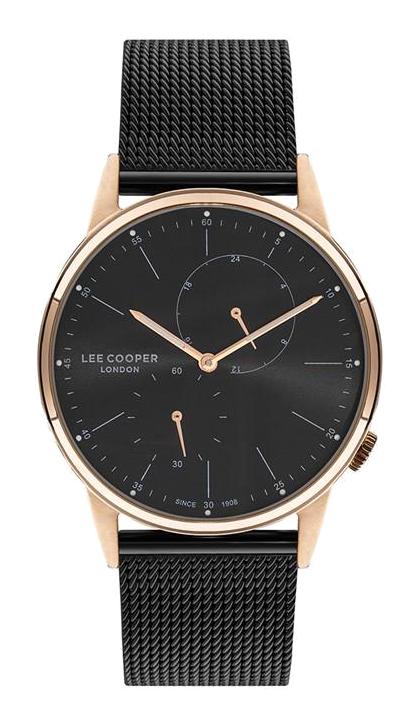 Lee Cooper LC07110.430 Takvimli 42 mm Siyah Çelik Kordon Analog Erkek Kol Saati