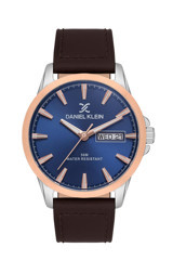 Daniel Klein DK.1.13542-3 Takvimli 42 mm Kahverengi Deri Kordon Analog Erkek Kol Saati
