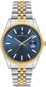 Momentus CM131T-11SG Takvimli 41 mm Altın-Çelik Kordon Analog Erkek Kol Saati
