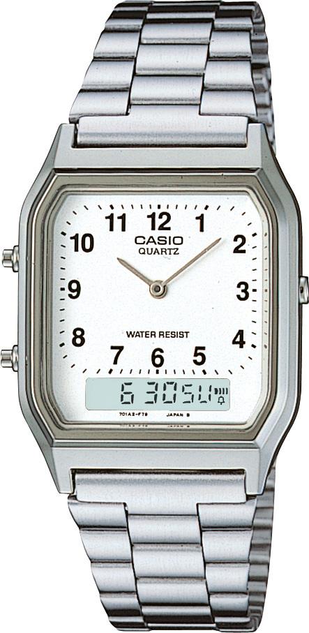 Casio AQ-230A-7BMQ Takvimli 27.8 mm Çelik Kordon Analog Kol Saati