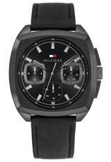 Tommy Hilfiger TH1710556 Takvimli 45 mm Siyah Deri Kordon Analog Erkek Kol Saati