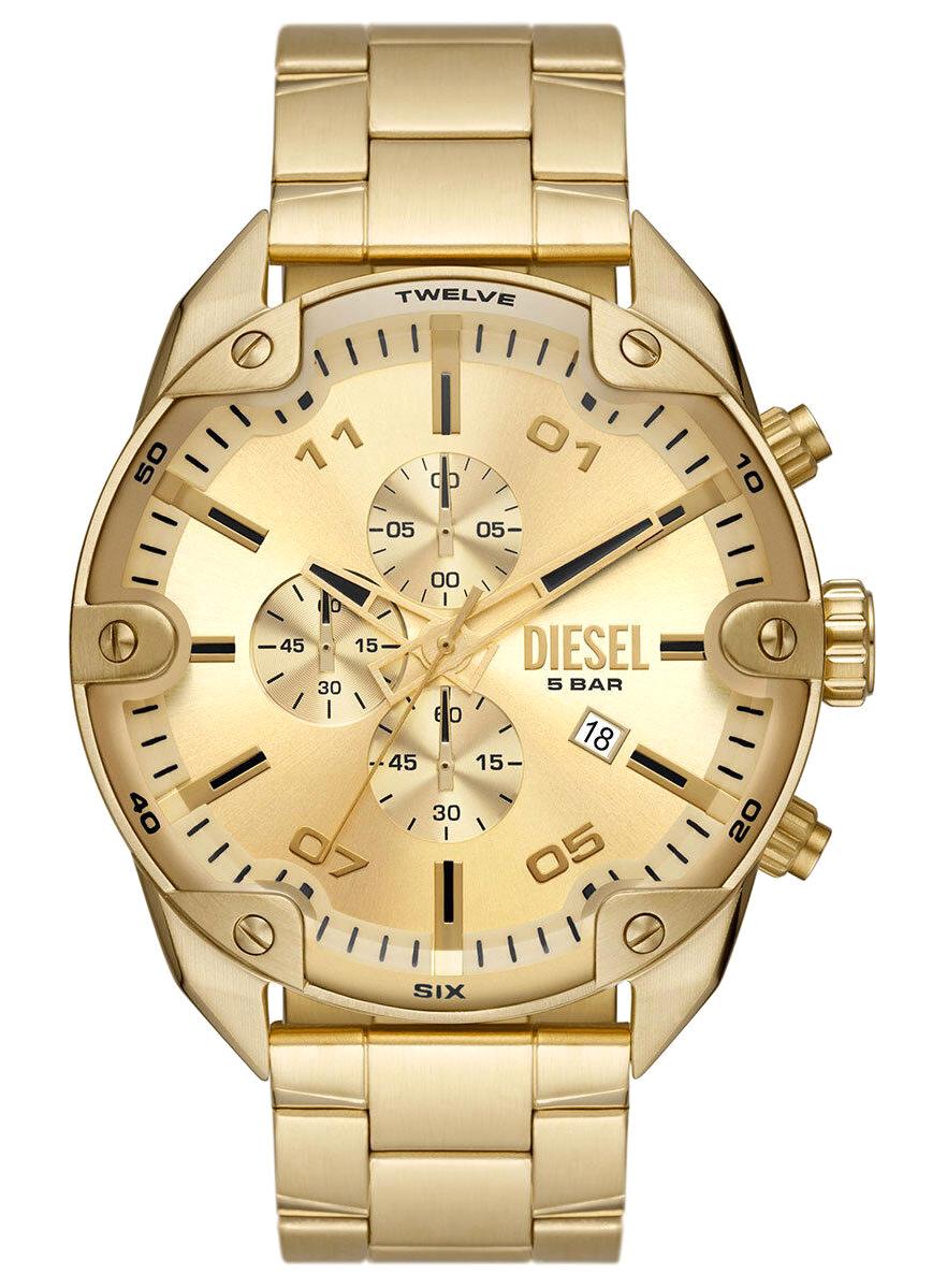 Diesel DZ4608 Takvimli 42 mm Altın Çelik Kordon Analog Erkek Kol Saati