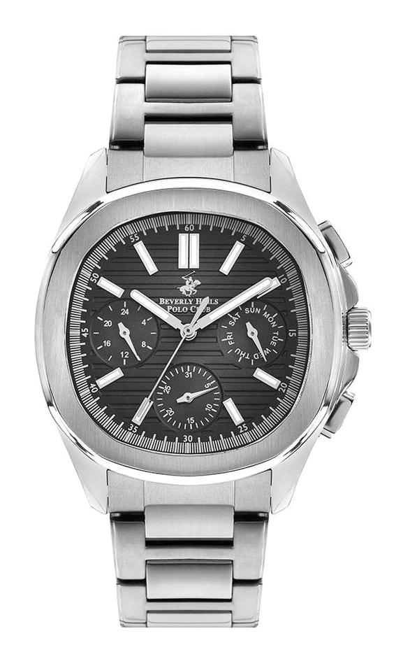 Beverly Hills Polo Club BP3212 Takvimli 42 mm Çelik Kordon Analog Erkek Kol Saati
