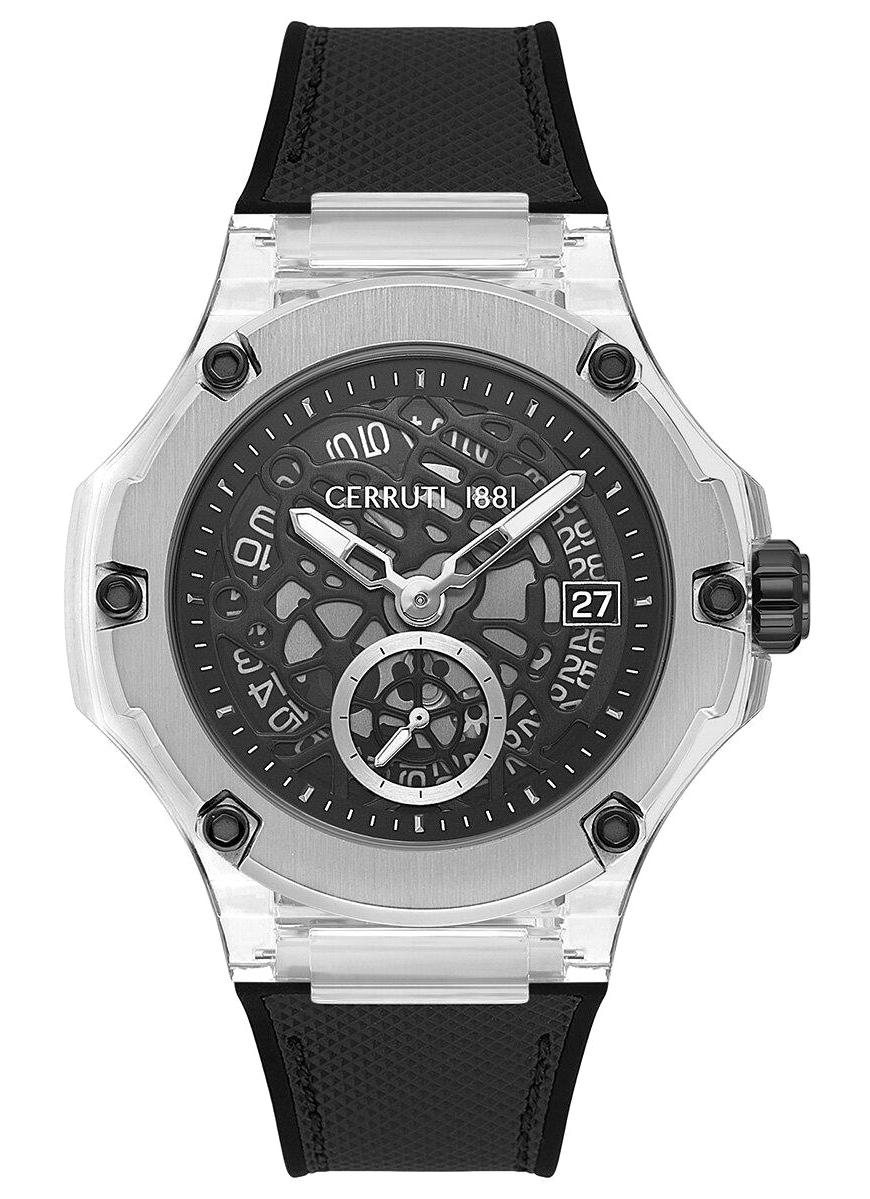 Cerruti 1881 CIWGN0022901 Takvimli Siyah Silikon Kordon Analog Erkek Kol Saati