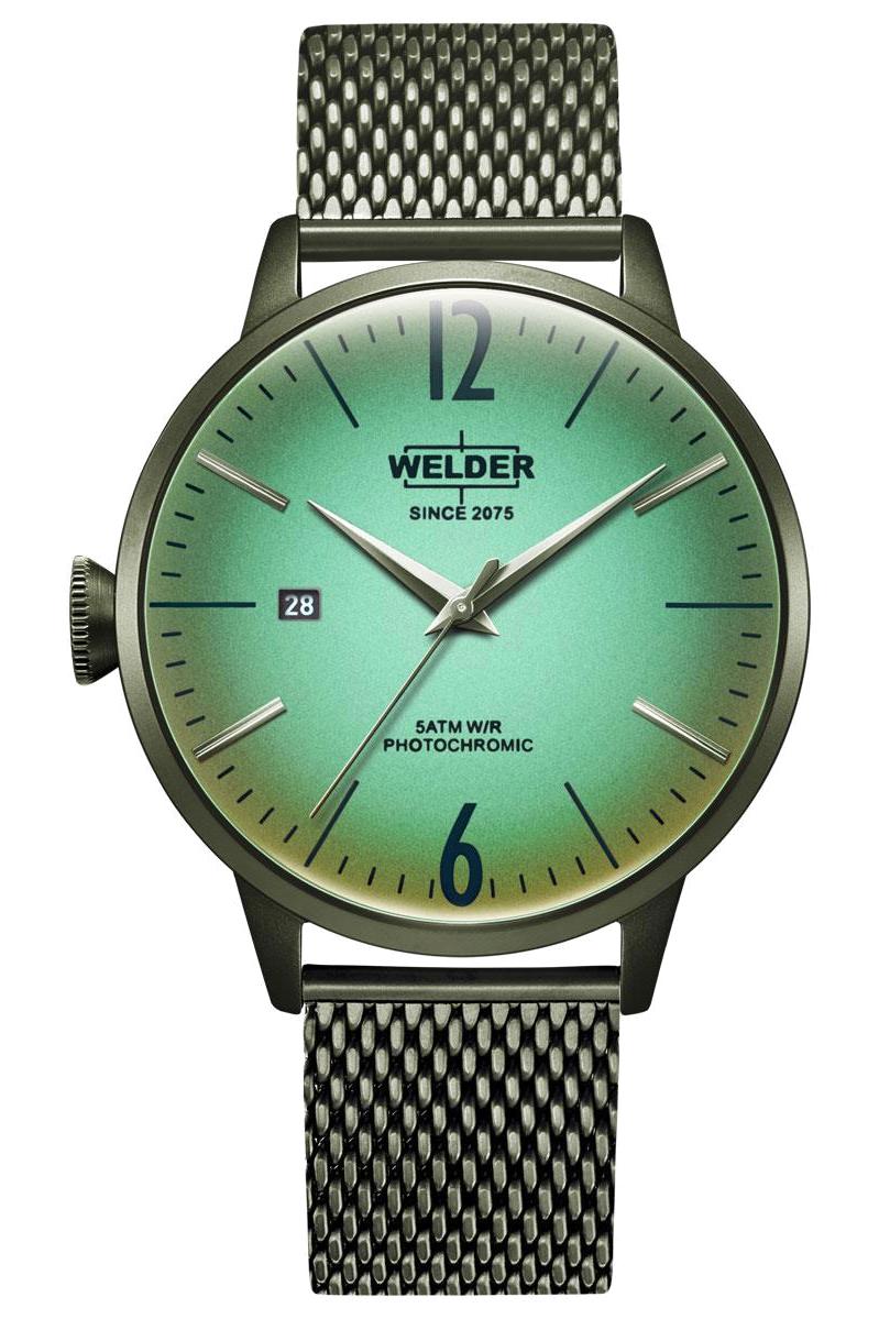 Welder Watch WRC815 Takvimli 45 mm Yeşil Çelik Kordon Analog Kol Saati