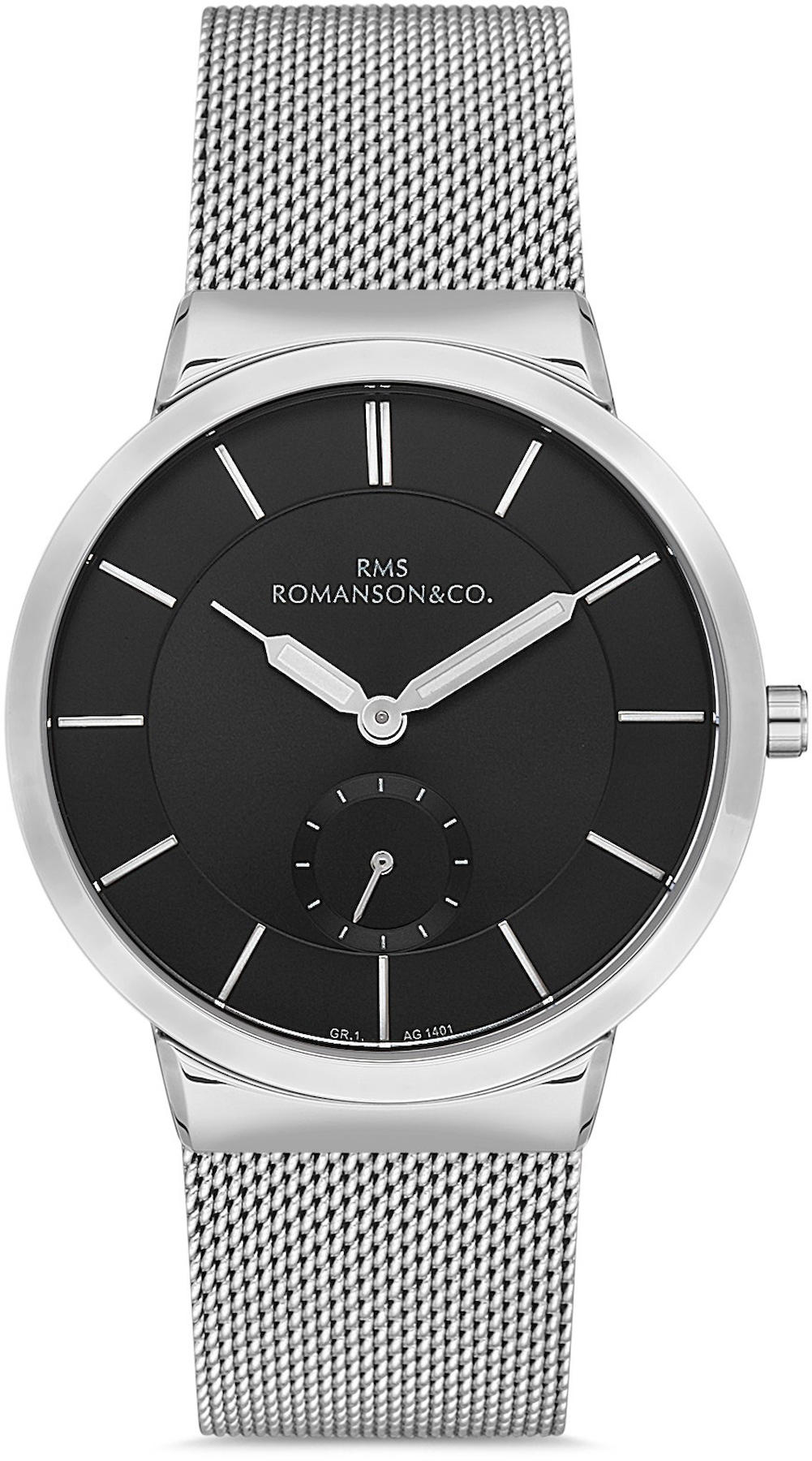 Romanson GR.1.AG1401.02 42 mm Gri Hasır Kordon Analog Kol Saati