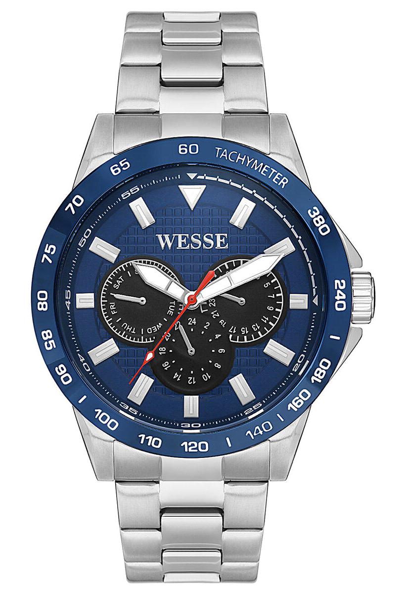 Wesse WWG207702 Pusulalı Takvimli 45 mm Çelik Kordon Analog Erkek Kol Saati