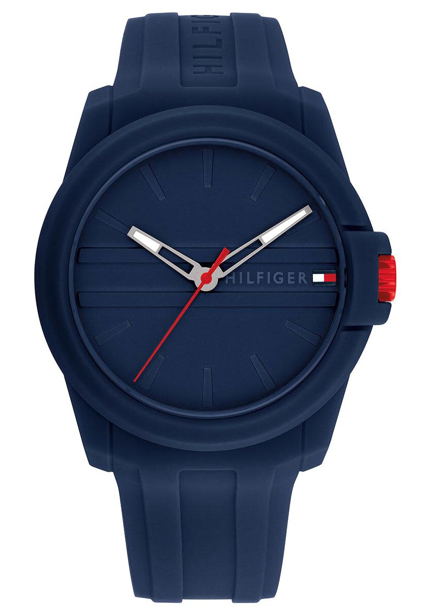 Tommy Hilfiger TH1710595 Takvimli 42 mm Lacivert Silikon Kordon Analog Erkek Kol Saati