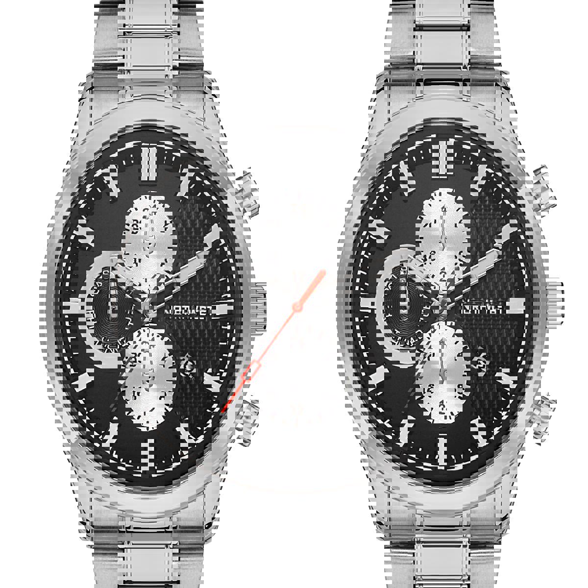 Northwest NW-2116-A Takvimli 44 mm Çelik Kordon Analog Kol Saati