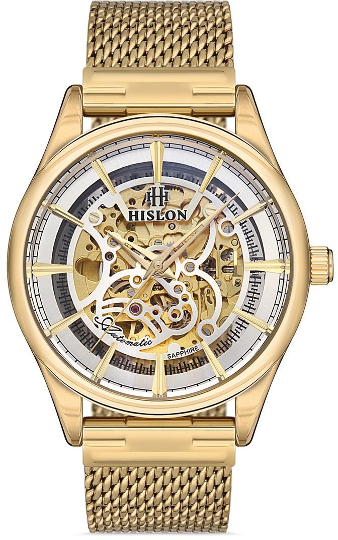 Hislon SD101G-16SG 45 mm Altın Çelik Kordon Analog Kol Saati