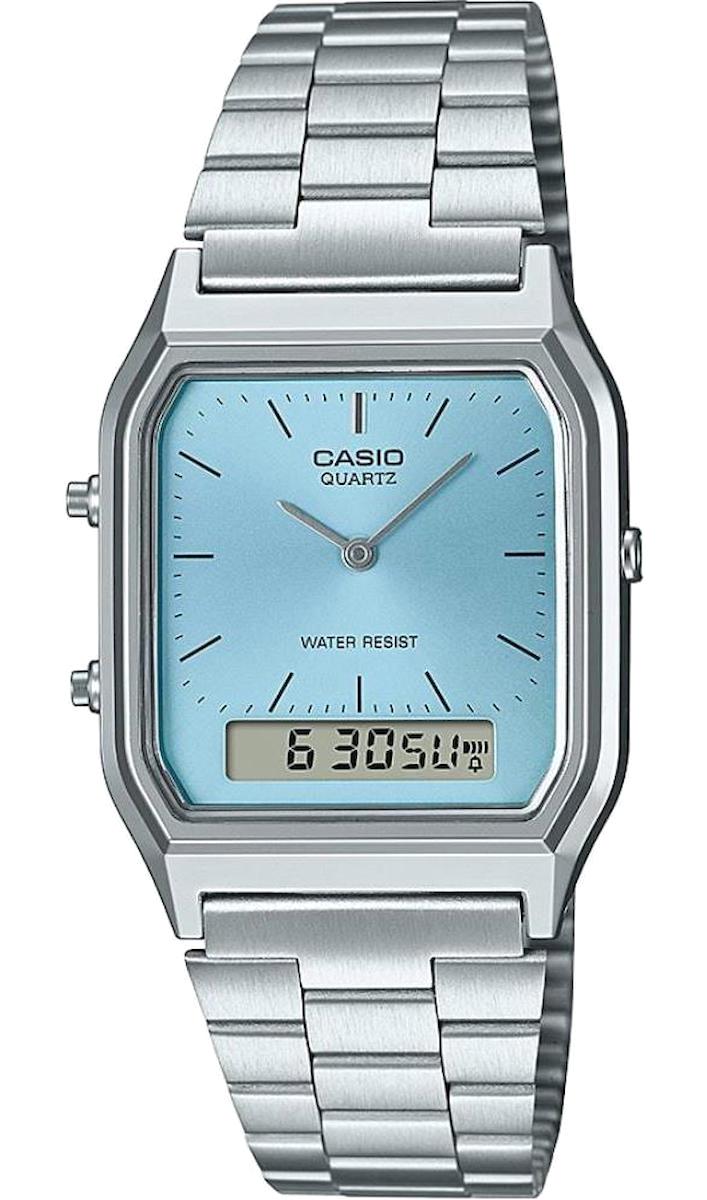 Casio AQ-230A-2A1MQYDF Takvimli 29.8 mm Çelik Kordon Analog Erkek Kol Saati