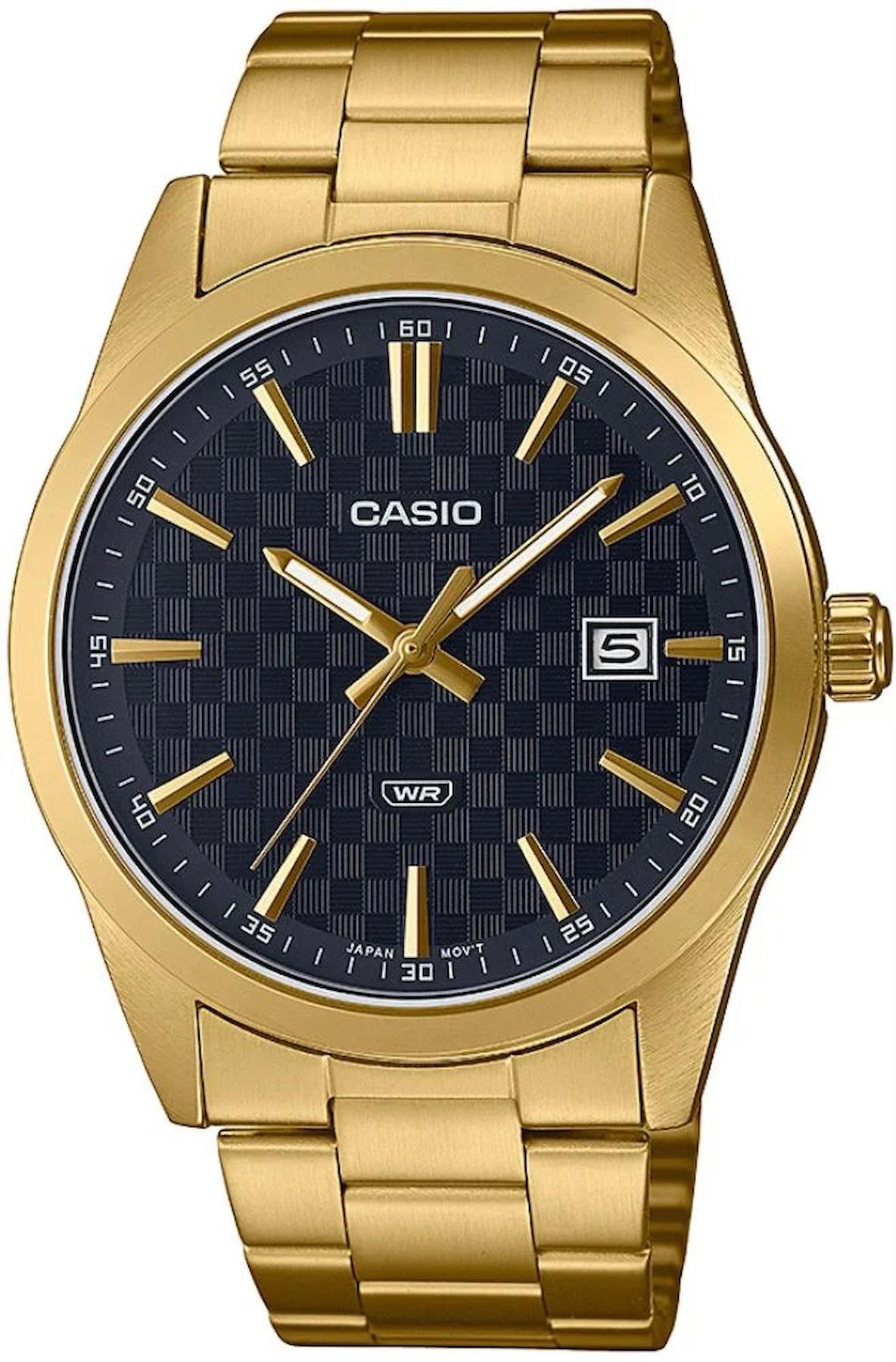 Casio MTP-VD03G-1AUDF Takvimli 41 mm Altın Çelik Kordon Analog Erkek Kol Saati