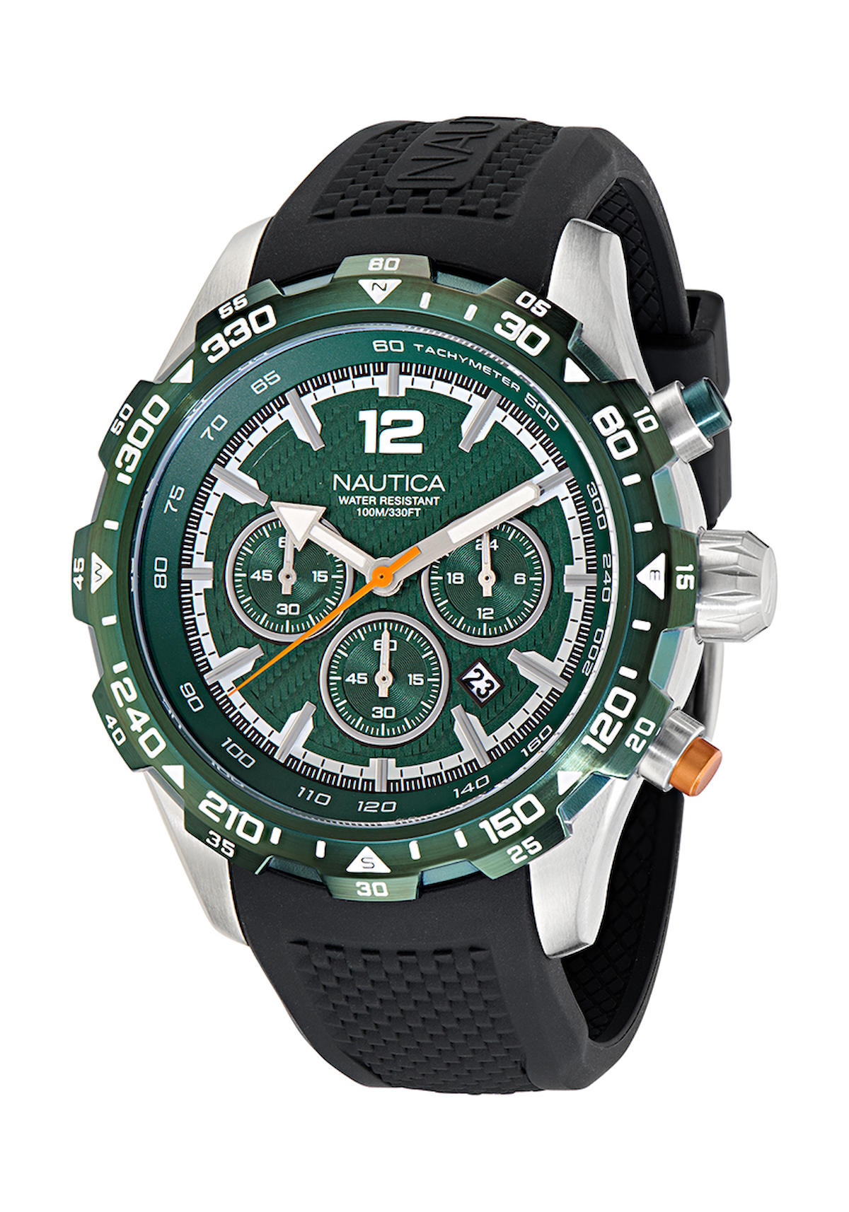 Nautica NAPNSS407 Takvimli 44 mm Siyah Silikon Kordon Analog Erkek Kol Saati