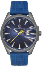 Sergio Tacchini ST.1.10115.6 Takvimli 44 mm Mavi Silikon Kordon Analog Kol Saati