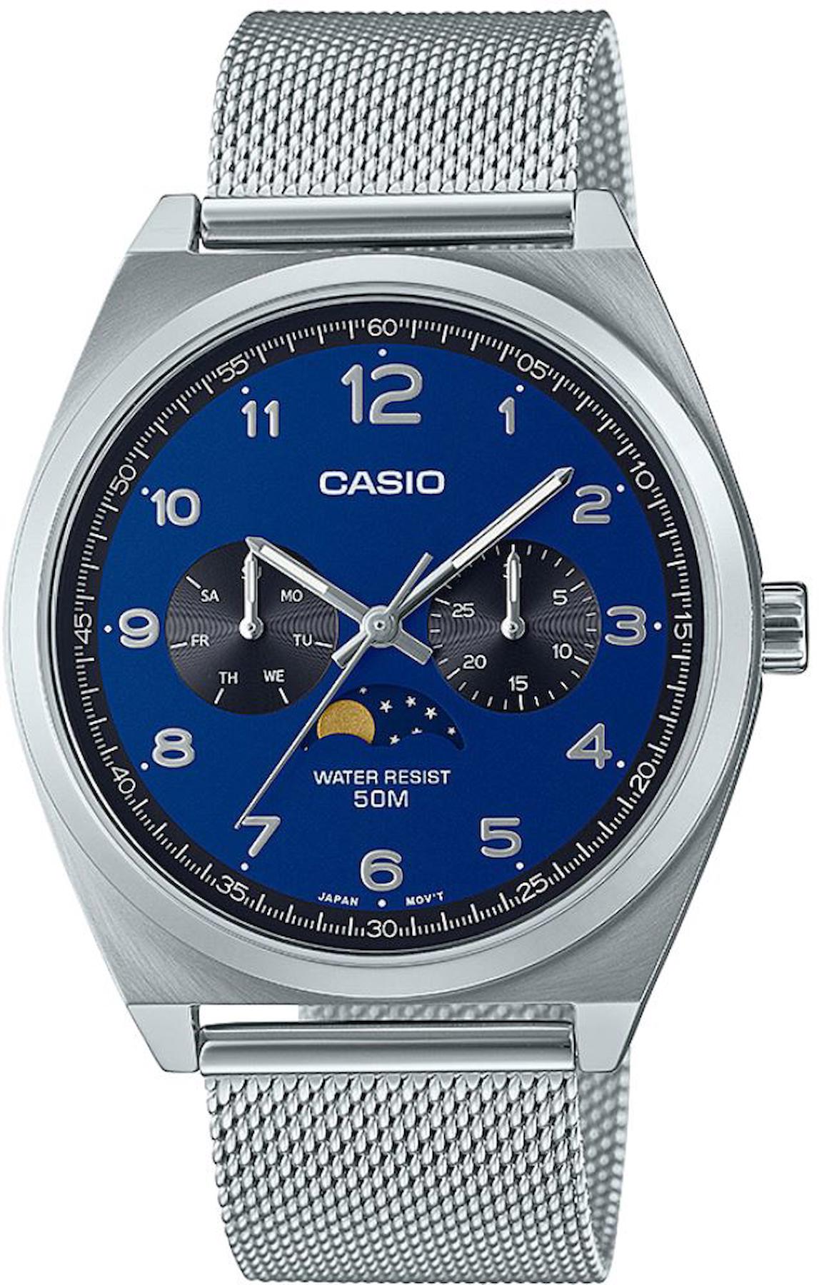 Casio MTP-M300M-2AVDF Pusulalı Takvimli 40 mm Çelik Kordon Analog Erkek Kol Saati