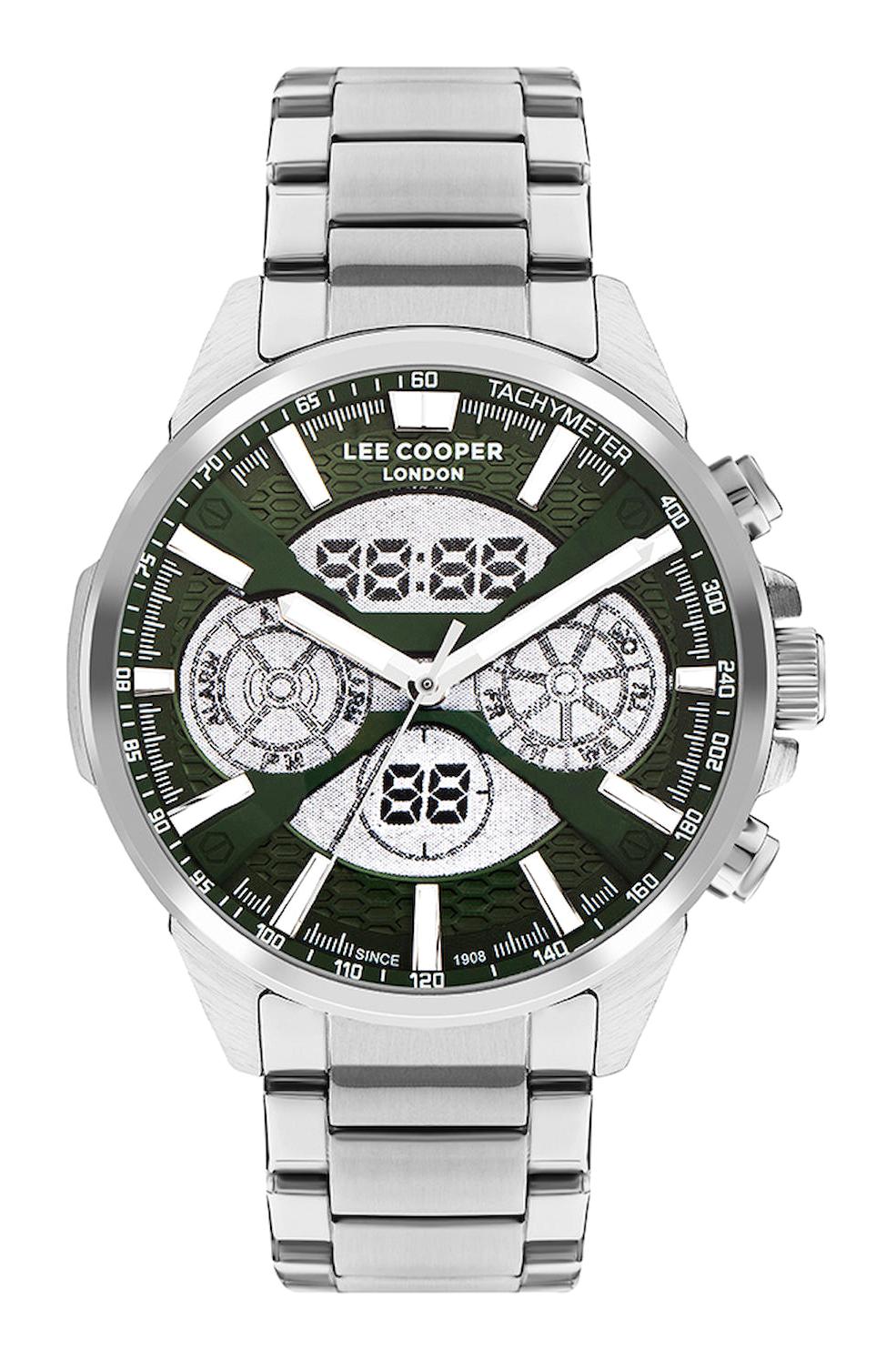 Lee Cooper LC07878.370 Takvimli Çelik Kordon Analog Erkek Kol Saati
