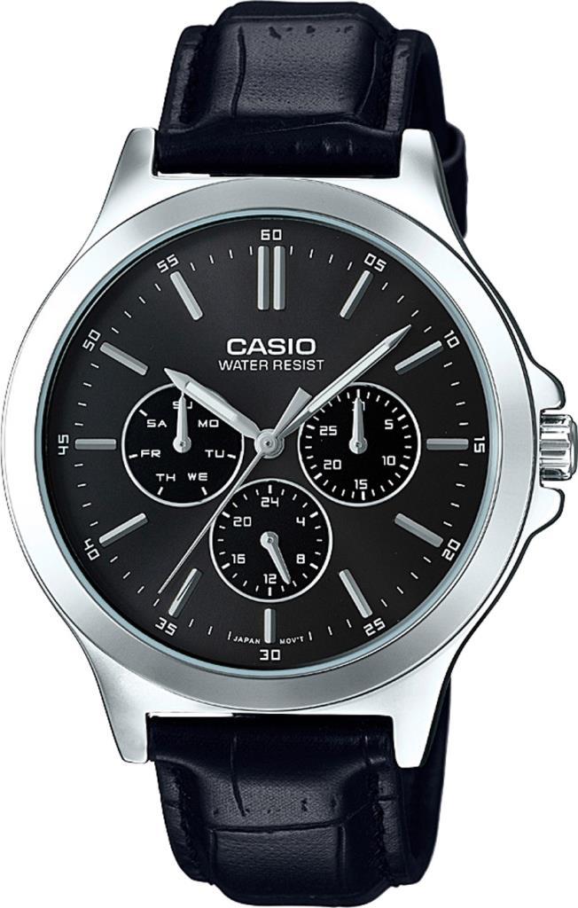 Casio MTP-V300L-1AUDF Takvimli Siyah Çelik Kordon Analog Kol Saati