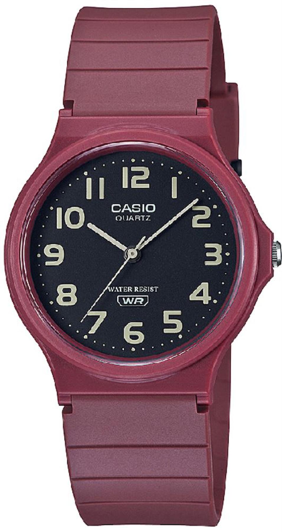 Casio MQ-24UC-4BDF Mor Silikon Kordon Analog Kol Saati