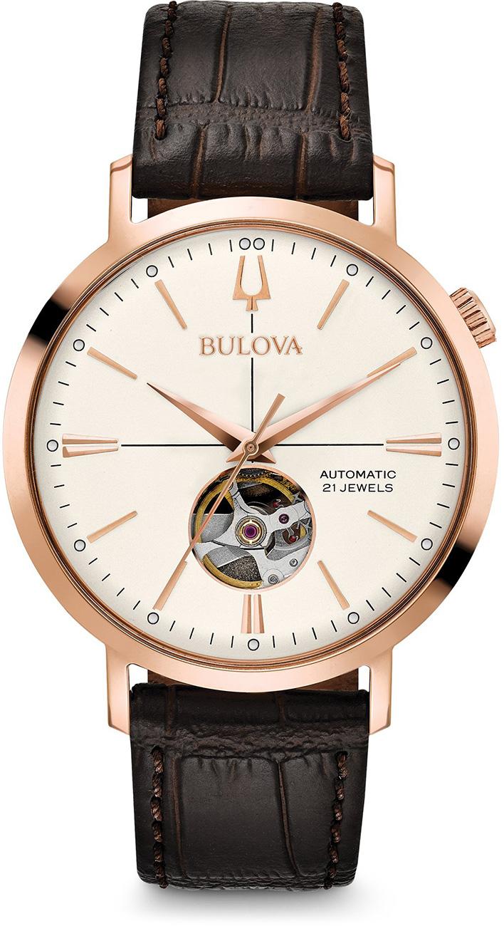 Bulova 97A136 41 mm Siyah Deri Kordon Analog Kol Saati