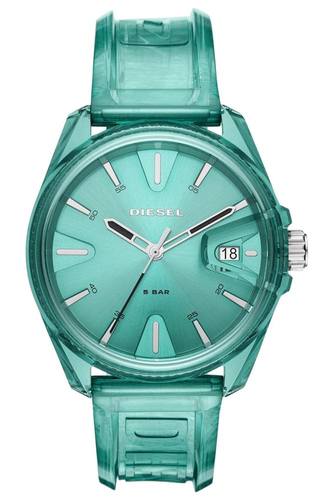 Diesel DZ1928 Takvimli 44 mm Yeşil Silikon Kordon Analog Erkek Kol Saati