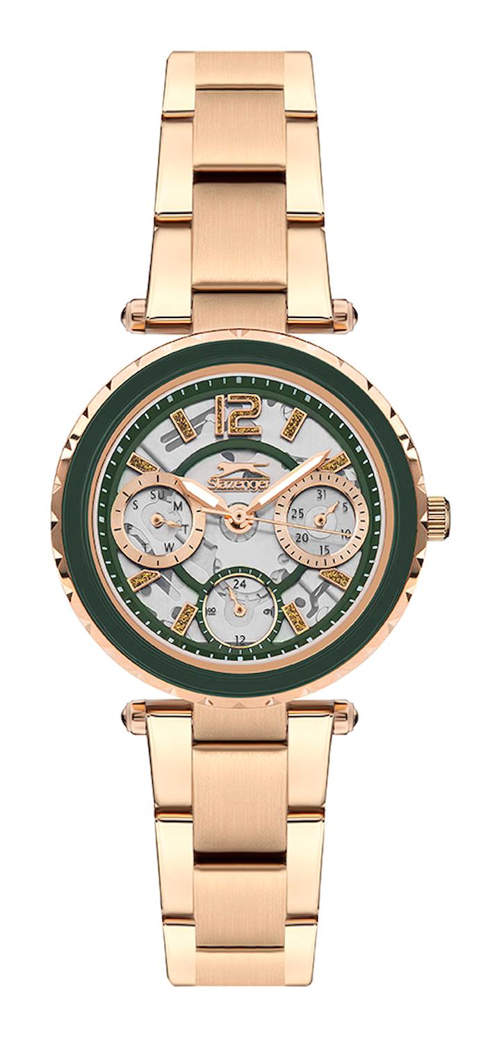 Slazenger SL.09.2286.4.03 Takvimli Rose Gold Plastik Kordon Analog Kadın Kol Saati