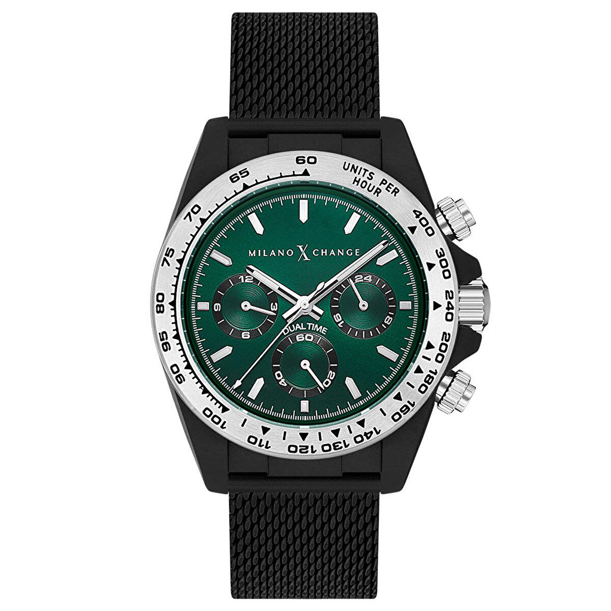 Milano X Change MXG2125 Takvimli 43 mm Siyah Çelik Kordon Analog Erkek Kol Saati