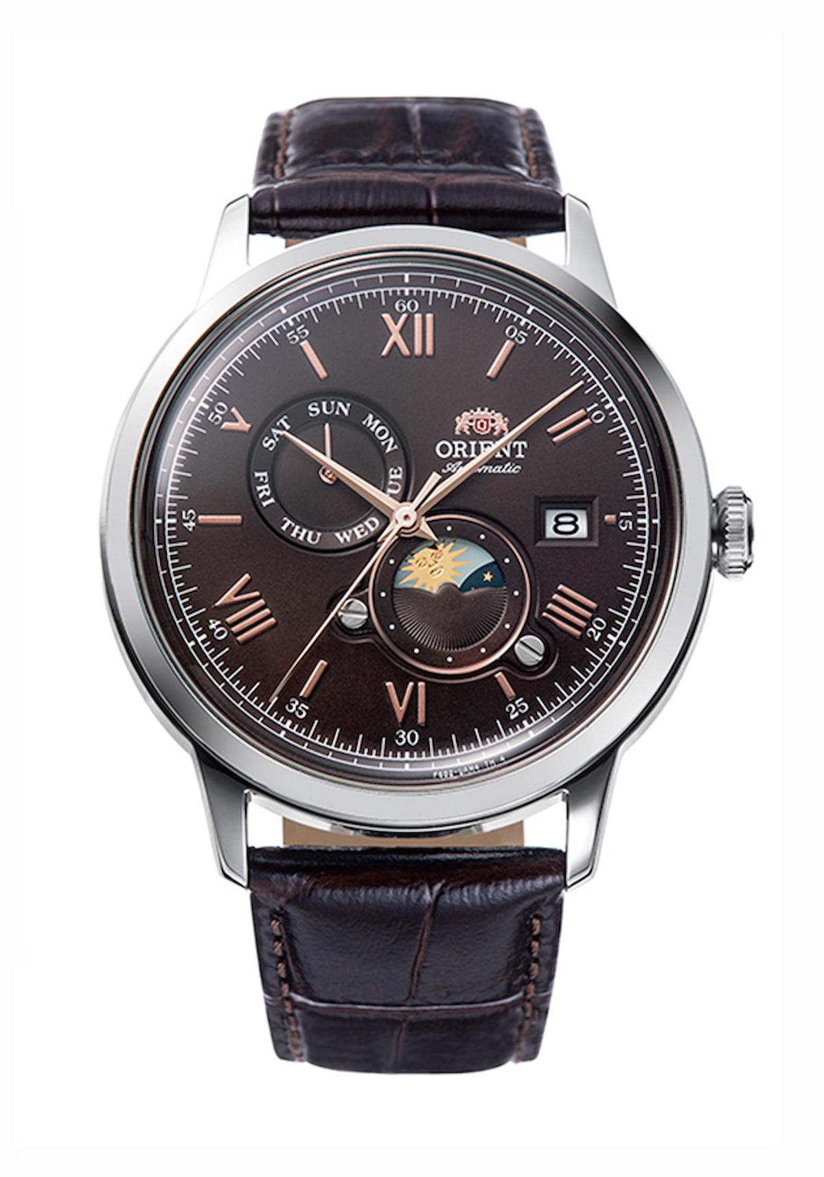 Orient RA-AK0804Y10B Takvimli 41 mm Siyah Deri Kordon Analog Erkek Kol Saati