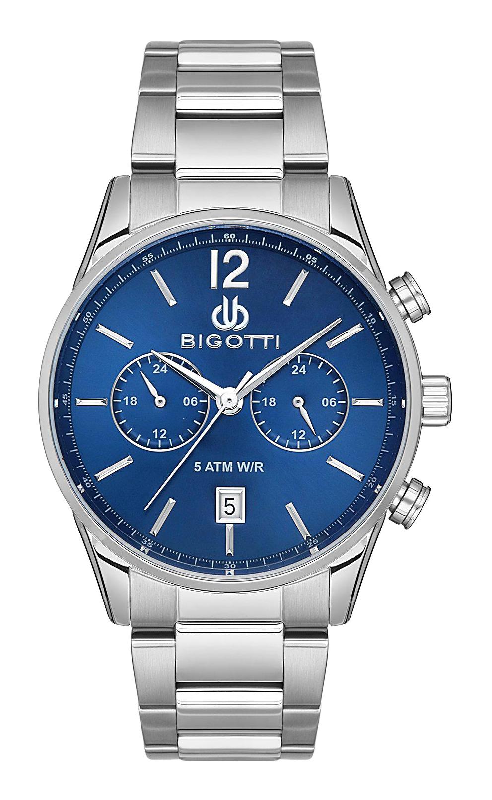 Bigotti BG.1.10509-3 Takvimli 42 mm Çelik Kordon Analog Erkek Kol Saati
