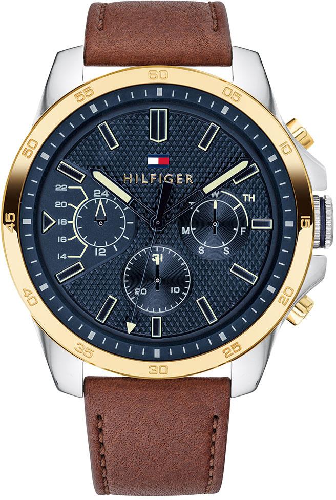 Tommy Hilfiger TH1791561 Takvimli 46 mm Kahverengi Deri Kordon Analog Kol Saati